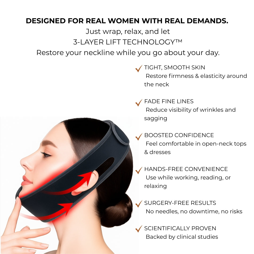 FIRMLY™ NECK | Dual-Wavelength Red Light Collar with 3-Layer Lift